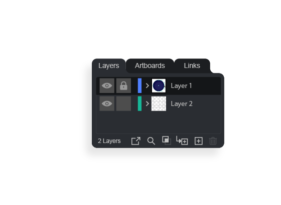 Website Design Layers Window